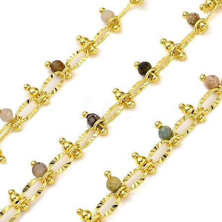 Handmade Faceted Natural Gemstone Beaded Chains CHC-L050-01G-08-1