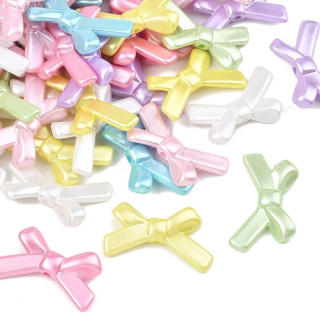 Opaque ABS Imitation Pearl Beads X-MACR-K361-20-1