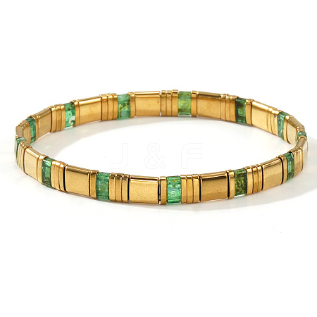 Glass Seed Beads Stretch Bracelets for Women MR9301-13-1