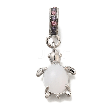 Rack Plating Alloy Rhinestone European Dangle Charms FIND-H005-45P-03-1