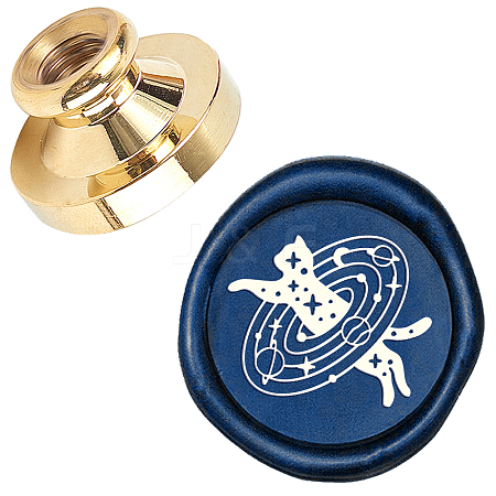 Wax Seal Brass Stamp Head AJEW-WH0127-35G-1