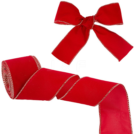 10 Yards Single Face Velvet Ribbon OCOR-WH0092-39B-1