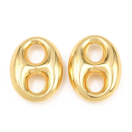 Brass Oval Links Connector Charms KK-H292-47G-03-1