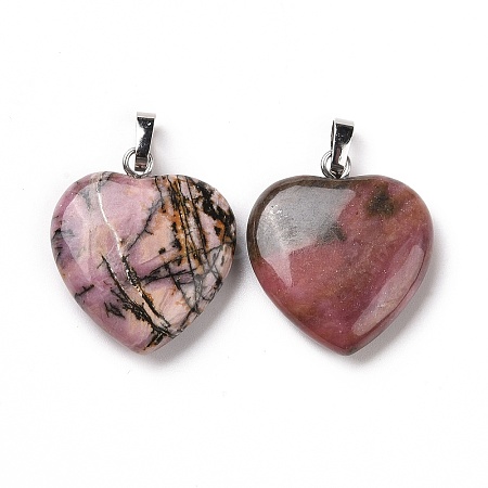 Natural Rhodonite Pendants G-G956-B22-FF-1