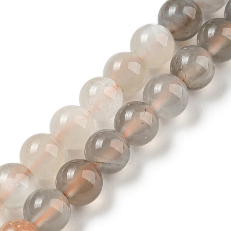 Natural Multi-Moonstone Beads Strands G-P503-6MM-04-1
