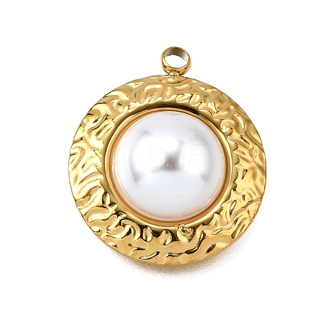 Plastic Pearl Pendants STAS-Q360-03C-G-1