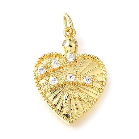 Brass Micro Pave Cubic Zirconia Pendants KK-V007-005G-03-1