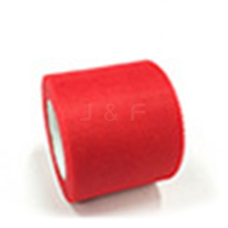 50 Yards Elastic Polyester Deco Mesh Ribbons SRIB-WH0011-129G-1