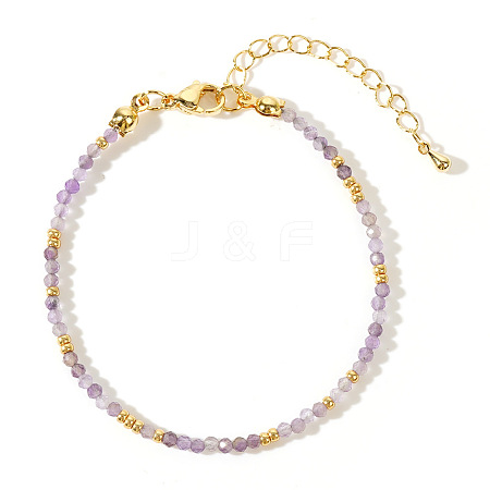 Bohemian Style Natural Amethyst Round Beaded Bracelets for Women YR2186-2-1