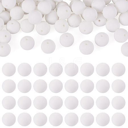50Pcs Food Grade Eco-Friendly Silicone Beads SIL-TA0002-89A-1