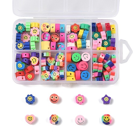 112Pcs 8 Styles Handmade Polymer Clay Beads CLAY-FP0001-09-1