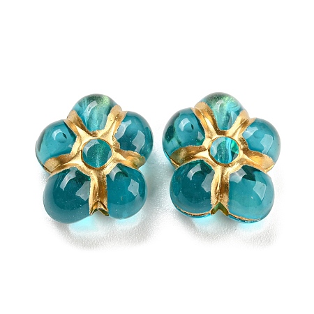 Plating Transparent Acrylic Beads OACR-A024-04B-1