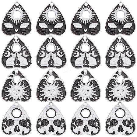 SUNNYCLUE 24Pcs 4 Styles Alloy Enamel Pendants FIND-SC0004-90-1