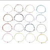 16Pcs Two Tone Waxed Polyester Cord Bracelets for Men Women BJEW-JB11790-2