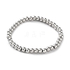 Non-Tarnish 316 Surgical Stainless Steel Round Beaded Stretch Bracelets LS-BJEW-M305-01C-P-1