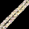 AB Color Plated Transparent Glass Beads Strands EGLA-P051-06A-A08-1