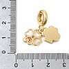 Brass Micro Pave Cubic Zirconia European Dangle Charms KK-Z150-06G-02-3
