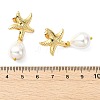 Teardrop Shell Pearl Bead Stud Earrings EJEW-JE07105-01-5
