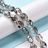 Transparent Electroplate Glass Beads Strands GLAA-C025-02J-2