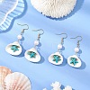 304 Stainless Steel Shell Shape Dangle Earrings EJEW-JE06269-1