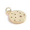 Brass Micro Pave Cubic Zirconia Pendants ZIRC-G165-07G-5