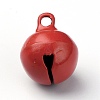 Baking Paint Brass Bell Pendants KK-WH0044-35I-3