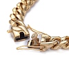 Men's 304 Stainless Steel Cuban Link Chain Bracelets BJEW-P263-B02-G-2