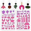 2Pcs 2 Style PET Plastic Earring Handwork Template DIY-WH0571-005-1