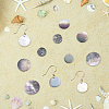 40Pcs 4 Style Black Lip Shell Pendants SSHEL-SC0001-15-4