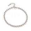 3MM Brass Ball Chain Bracelets for Women BJEW-G703-07P-1