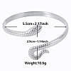 Stylish European and American Snake 304 Stainless Steel Cuff Bangles for Women SR4696-1-1