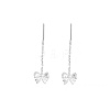 Sterling Silver Bowknot Ear Thread Earrings for Women EK1802-1