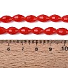 Opaque Solid Color Glass Beads Strands GLAA-N071-01A-C04-4