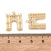 Brass Micro Pave Clear Cubic Zirconia Pendants KK-K351-71G-3