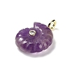 Natural Amethyst Pendants G-A287-01G-05-2