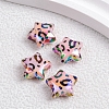 Plating Opaque Rainbow Iridescent Acrylic Beads PW-WG66719-02-1