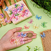 56Pcs 8 Colors Cloth Butterfly Ornament Accessories DIY-TA0014-28-6