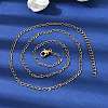 2MM Women's 304 Stainless Steel Twisted Chain Necklaces NJEW-A067-02G-1