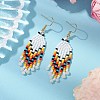 Bohemian Glass Seed Beads Dangle Earrings EJEW-MZ00338-03-1