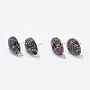 Natural Tourmaline Stud Earring Findings RB-L031-27-1