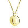 201 Stainless Steel Initial Pendants Necklaces NJEW-S069-TN508-U-1