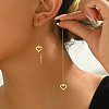 Stainless Steel Cute Hollow Heart Delicate Ear Thread BT4575-4-1