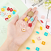 32Pcs 4 Color Acrylic Stud Earring Finding FIND-PH0005-46-5