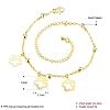 European and American Fashion Brass Flower Charm Anklets For Ladies Summer Holiday AJEW-BB14816-G-3