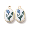 Printed Alloy with Acrylic Pendants AL-CBAE25B-04A-G-1
