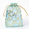 Rose Printed Organza Bags X-OP-R021-13x18-02-1