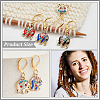 12Pcs 4 Colors Alloy Rhinestone Enamel Elephant Charms Locking Stitch Markers HJEW-PH01643-3