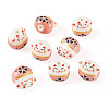 9Pcs Handmade Printed Porcelain Beads PORC-TADJ0001-01D-2