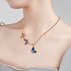20Pcs Butterfly Alloy Enamel Pendants & Links Connectors JX228A-6