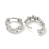 Brass Hoop Earrings EJEW-L211-010F-P-2